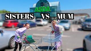 WHOEVER BUYS THE MOST FOOD IN 10 MINS WINS!! *MUM VS DAUGHTERS*