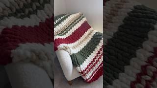 Yule Embers hand it chunky blanket pattern ￼ #chunkyblanket #crafts #handknitting