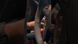 Satisfying Leather Steering Wheel Cover Stitching - #LeatherStitching #SteeringCover #DIY