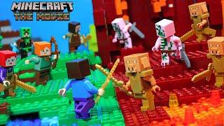 Minecraft Movie Battle : Epic Nether vs Overworld Clan - LEGO Minecraft Animation