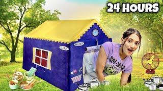 Living In A Tiny House  For 24 HOURS Challenge | *gone wrong* | SAMREEN ALI