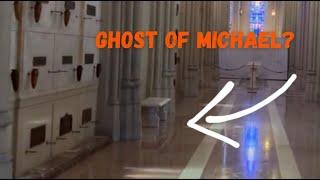 Michael Jackson Ghost Spirit Spotted at His Tomb Crypt? Strange figure appears in footage of  hall