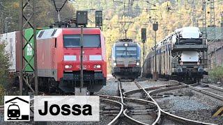 Hossa in Jossa: Güterzüge, Umleiter-ICE, Überholungen, 2 x Stadler Eurodual usw.