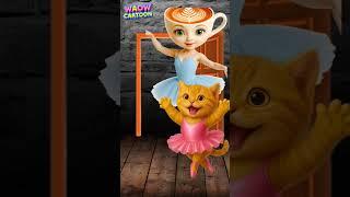 when kitten meet balerina capuccina !! #cat #catlovers #catvideos #trendingshorts
