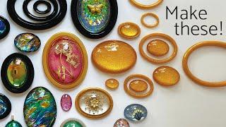 Make Oval Cabochons, Frames, Dishes - Best Mold Ever!    #resin #jewelry #clay #wax #candy #casting