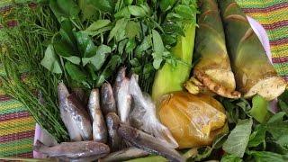 How To Cook Bamboo shoots With Small Fishes Recipe / Cambodian Home Food 2017