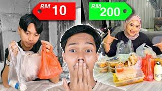 BORONG SEMUA MAKANAN BAZAR RAMADHAN! MURAH VS MAHAL