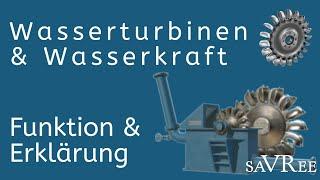 Wasserturbinen & Wasserkraft erklärt! (Kaplan-, Pelton- und Francis-Turbinen)