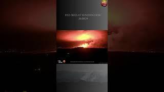 Iceland Volcano:  Red Skies at Sundhnúkar, 26 08 24