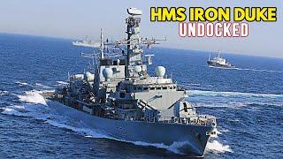 HMS Iron Duke finally undocked and back in her routine