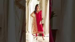 Red suit collections with contrast dupatta ideas |Latest suit designs in red colour