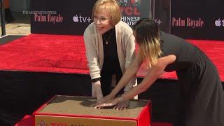 Carol Burnett puts her handprints in cement outside Hollywood's famed TCL Chinese Theatre