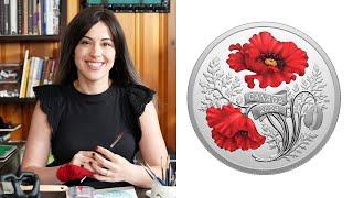 My Artwork on Canadian Currency!  Remembrance Day Fine Silver Coin