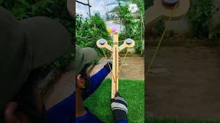 Handmade Bamboo Slingshot With Bamboo #diy #craft #youtubeshorts #wood #bamboo