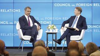 PM Kyriakos Mitsotakis discussion at the Council on Foreign Relations with Daniel Speckhard