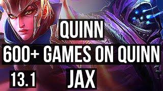 QUINN vs JAX (TOP) | Rank 2 Quinn, 5/1/4, 600+ games | KR Grandmaster | 13.1