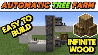 EASIEST Automatic Wood Farm Tutorial - Minecraft Bedrock 1.20