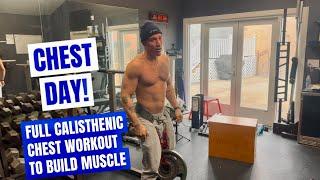 BRUTAL CALISTHENIC CHEST WORKOUT: WEIGHTED DIPS, RINGS & MORE