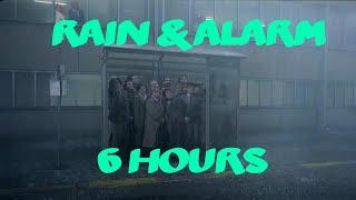 6 Hours of Rain with Black Screen and Alarm (All Star)