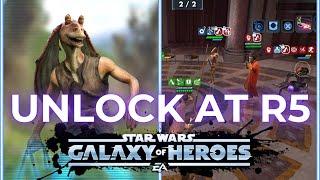 COMPLETE R5 Jar-Jar Unlock with Event Walk-Through, Mods, & Zetas in SWGOH