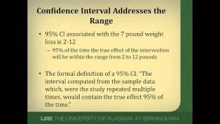 Statistics Corner: Confidence Intervals