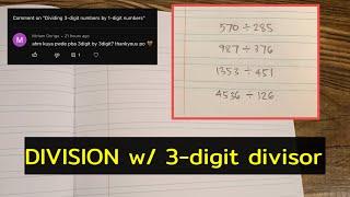 Dividing numbers by 3-digit divisors