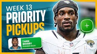 Top 7 Fantasy Football Waiver Wire Pickups for Week 13 | Priority Adds (2024)