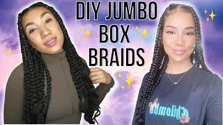DIY Jumbo Box Braids For Beginners | Jhene Aiko Inspired | KekeKurly