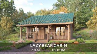 Cozy Budget Cabin Design - Lazy Bear Cabin Floor Plan and Walkthrough