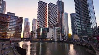 [4K] City of London & Canary Wharf | Sunrise Walk [90 Min]