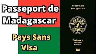 Passeport de Madagascar  - Pays Sans Visa (2024)