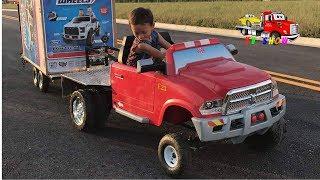 Kruz Buying Powered Ride On Ford Raptor At Walmart Somebody Stole His Wheel on His Flatbed Truck