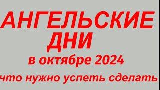 Ангельские дни в октябре. Что нужно успеть сделать.