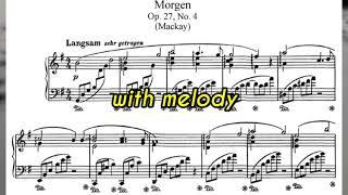 Morgen/ accompaniment, with Melody/ 반주 멜로디연주/ R. Strauss (high voice)