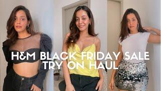 H&M Black Friday sale try on haul | Upto 50% off dresses, tops, pants & more