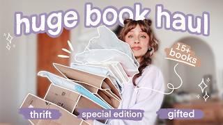 HUGE Book Haul  15+ books | Barnes + Amazon + Book Outlet + World of Books