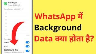 WhatsApp Background Data Kya Hota Hai | What Is Background Data In WhatsApp