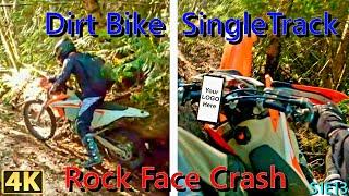 Dirt Bike Enduro Track Rock Face Crash S1E13 in 4K