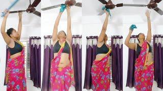 Requested Saree Special Vlog / Fan Cleaning Vlog