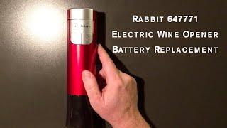 Rabbit Wine Opener Battery Replacement/Repair (Metrokane Model  647771)