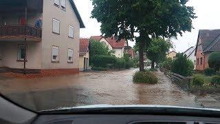 Unwetter mit Starkregen und Überschwemmungen in Baden-Württemberg | 11.06.2018