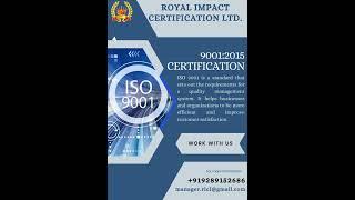 Iso9001:2015 quality management system #QMS #iso9001:2015 #royalimpactcertificationltd 9289152686