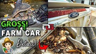 Cleaning a NASTY Farm Car! | The Detail Geek