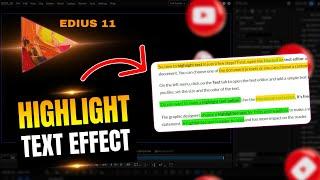 How to Create Vox Highlighter Effect in EDIUS 11 | Tech Nestology