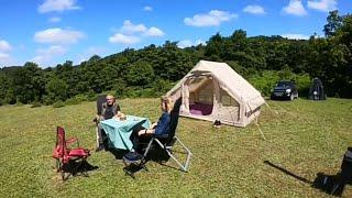 İLK ŞİŞME ÇADIRIMIZLA SOBALI YAYLA KAMPI( En Hesaplı Şişme Çadır) Air tent-inflatable tent