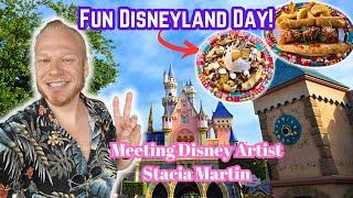 Fun Day at Disneyland Vlog! Meeting Artist & Historian Stacia Martin | Trying New Food! Funnel Cake