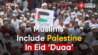 Eid 2024: Muslims Raise Indian And Palestine Flags During Eid Celebrations In Ludhiana