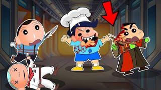 Gluttony Kazama eating Imposter Shinchan In Super Sus  | Shinchan Among Us 3D | Funny Game 