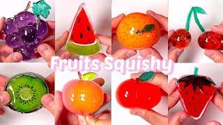 과일   말랑이 모아보기 - DIY Fruits Squishy with Nano Tape Series! 🟣Part1🟣