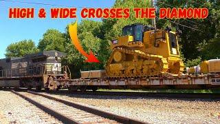 Wide & high crosses the diamond after crossing the Wabash river... Roadrailer hits the diamond!!!